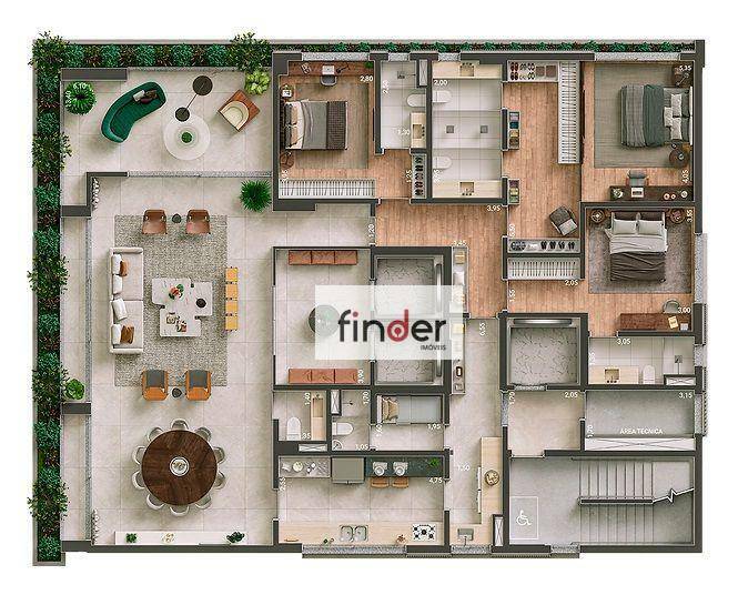 Apartamento à venda com 3 quartos, 262m² - Foto 80