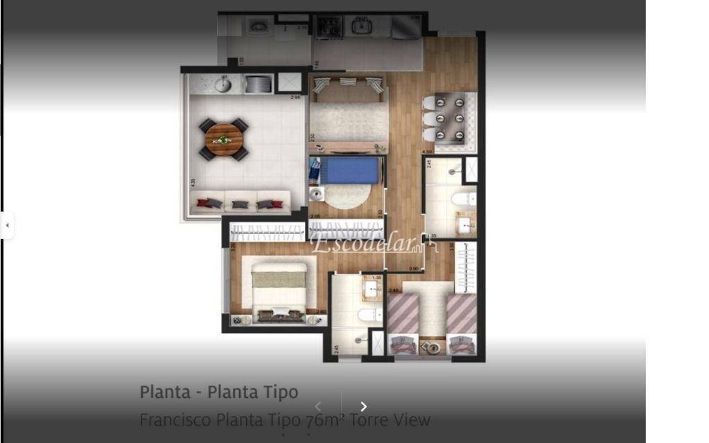 Apartamento à venda com 2 quartos, 76m² - Foto 10