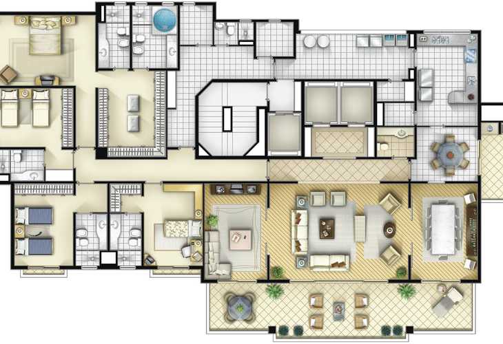 Apartamento à venda com 4 quartos, 369m² - Foto 3