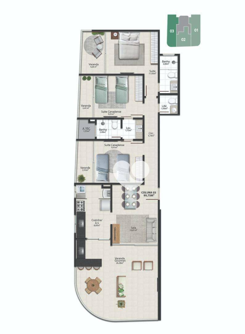 Apartamento à venda com 2 quartos, 72m² - Foto 44