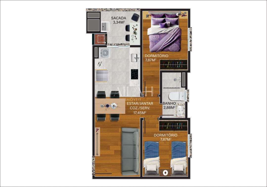 Apartamento à venda com 2 quartos, 47m² - Foto 8