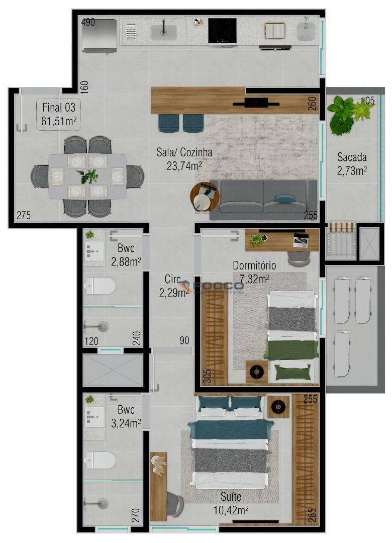 Apartamento à venda com 2 quartos, 61m² - Foto 34