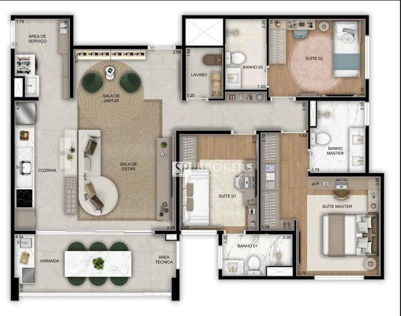 Apartamento à venda com 3 quartos, 104m² - Foto 6