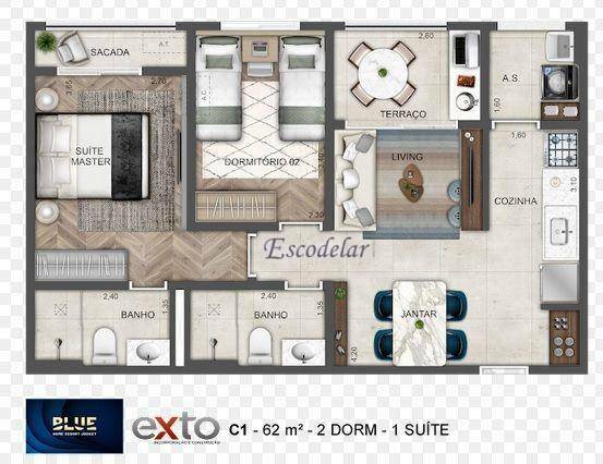 Apartamento à venda com 2 quartos, 62m² - Foto 15