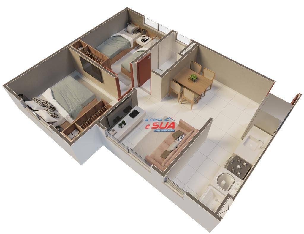 Apartamento, 2 quartos, 40 m² - Foto 3