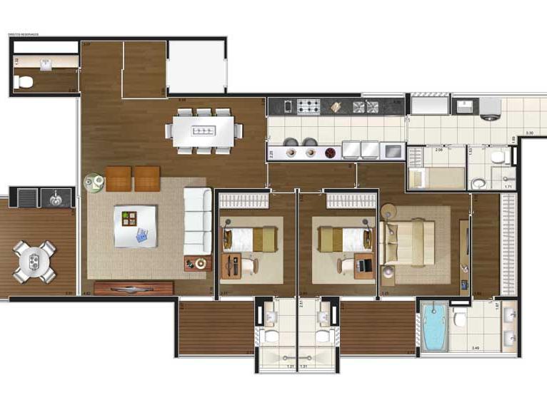 Apartamento à venda com 3 quartos, 170m² - Foto 4