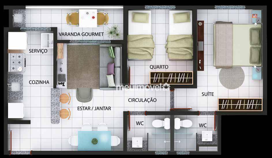 Apartamento à venda com 2 quartos, 57m² - Foto 11