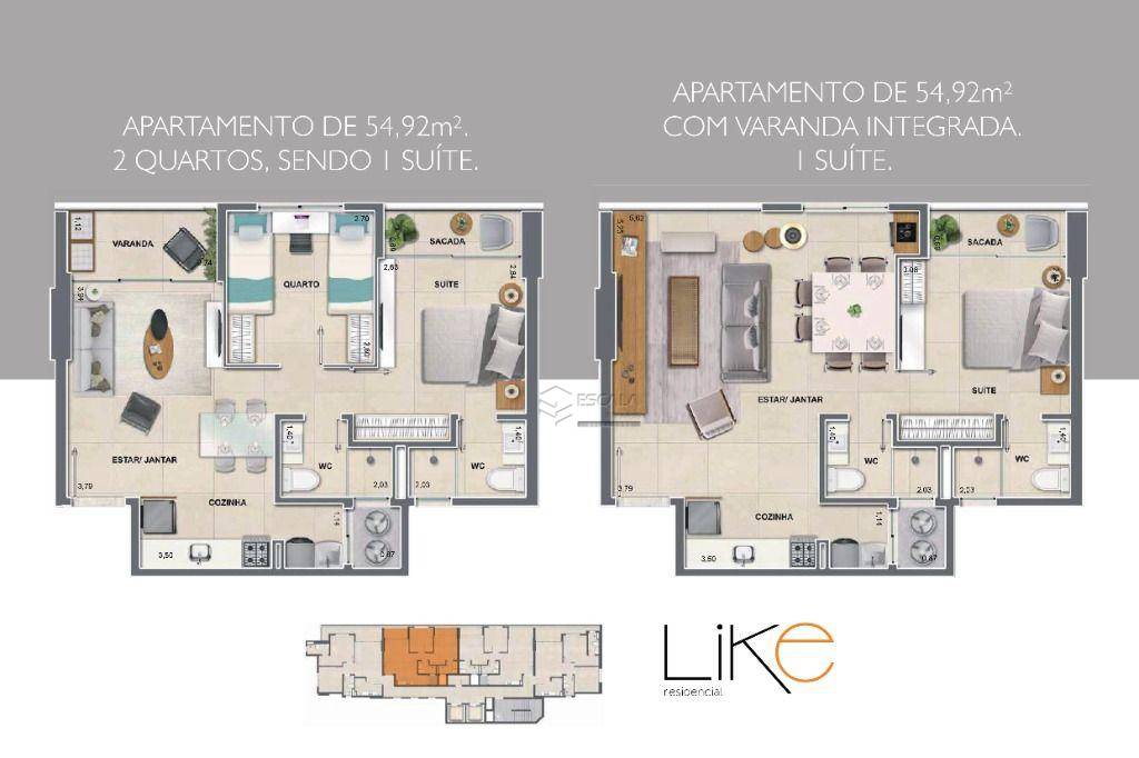 Apartamento à venda com 2 quartos, 54m² - Foto 35