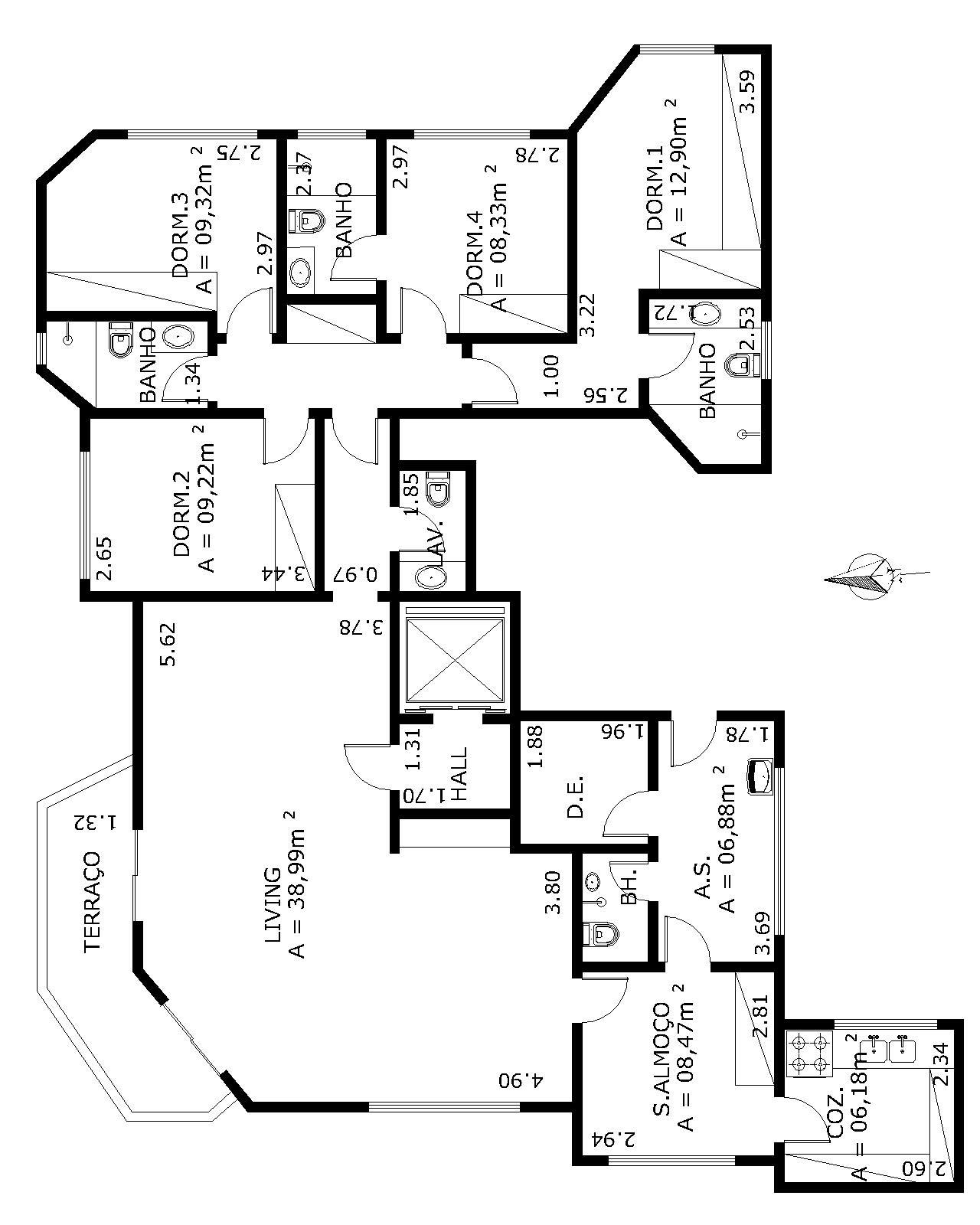 Apartamento à venda com 4 quartos, 300m² - Foto 4