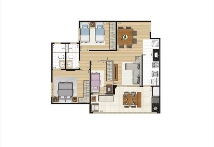 Apartamento à venda com 2 quartos, 70m² - Foto 6