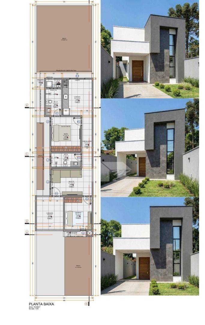 Casa, 3 quartos, 79 m² - Foto 2