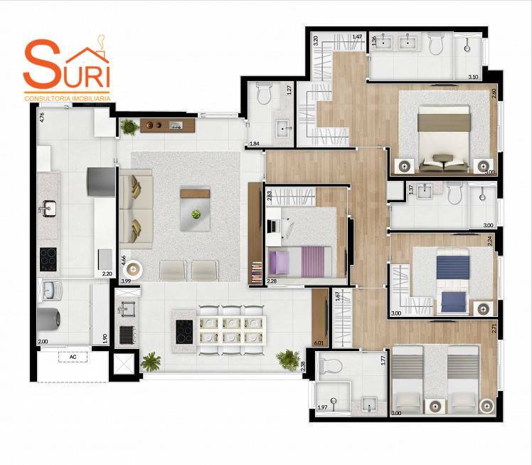 Apartamento à venda com 3 quartos, 119m² - Foto 43