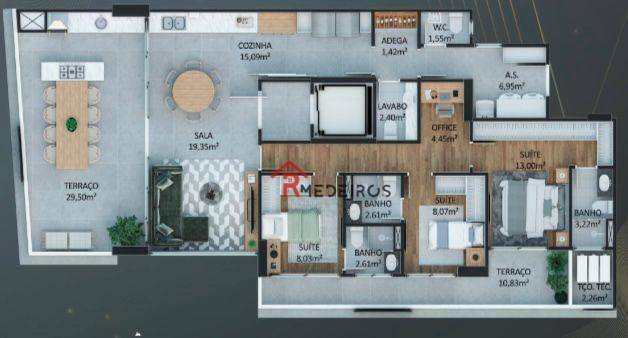 Apartamento à venda com 3 quartos, 151m² - Foto 19