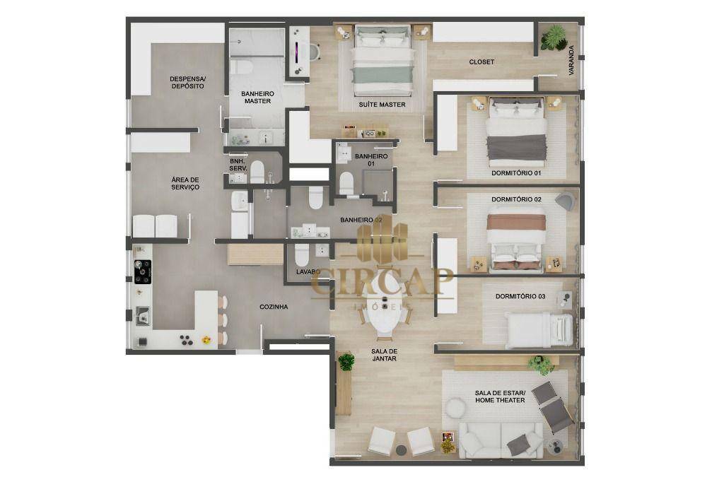 Apartamento à venda com 3 quartos, 160m² - Foto 27