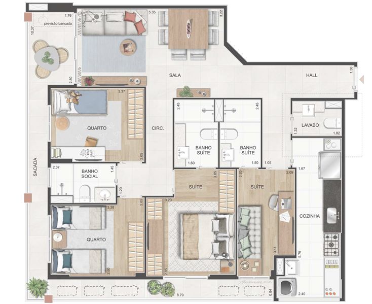 Apartamento à venda com 4 quartos, 109m² - Foto 21