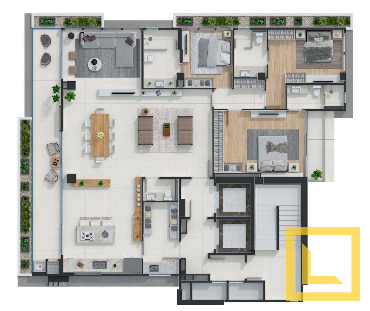 Apartamento, 4 quartos, 199 m² - Foto 3