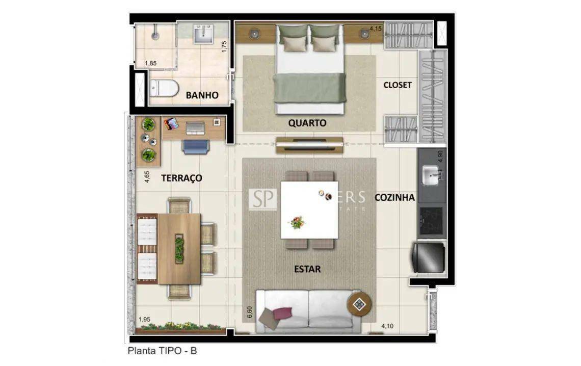 Apartamento à venda e aluguel com 1 quarto, 53m² - Foto 22