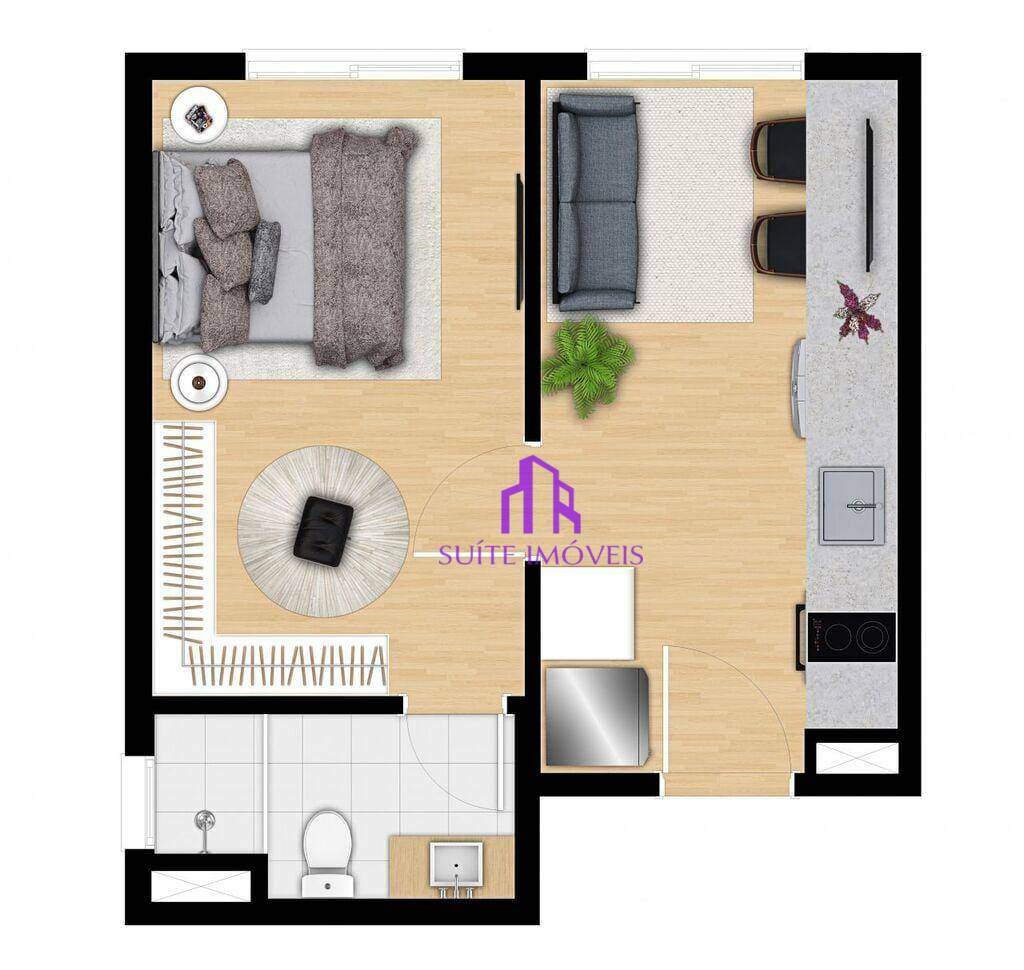 Apartamento à venda com 1 quarto, 24m² - Foto 1