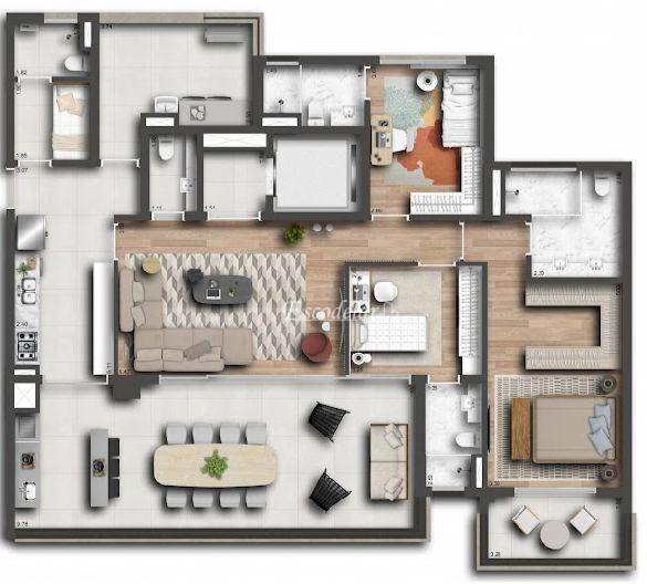 Apartamento à venda com 3 quartos, 173m² - Foto 10