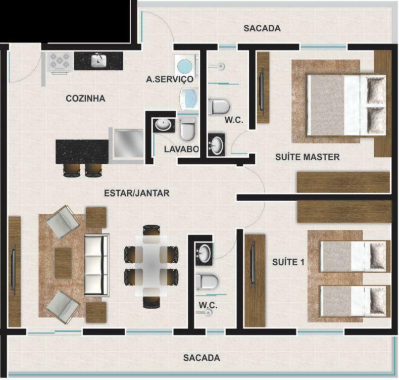 Apartamento à venda com 2 quartos, 80m² - Foto 14