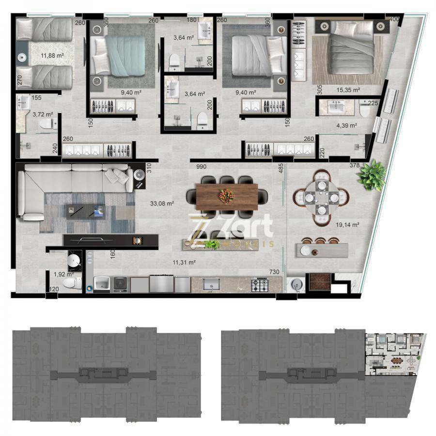 Apartamento à venda com 3 quartos, 125m² - Foto 15