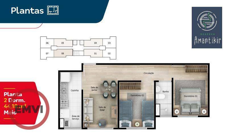 Apartamento à venda com 2 quartos, 44m² - Foto 25