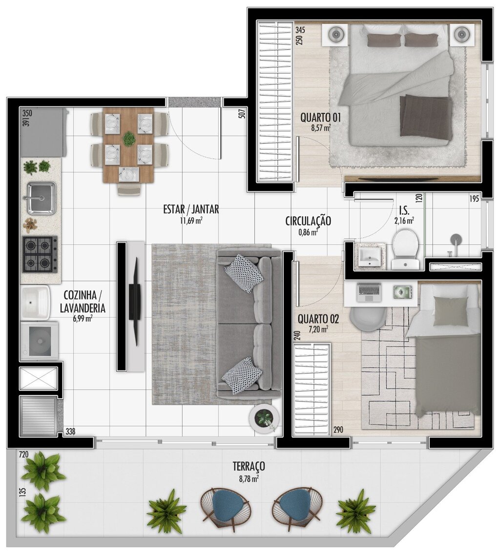 Apartamento à venda com 2 quartos, 47m² - Foto 21