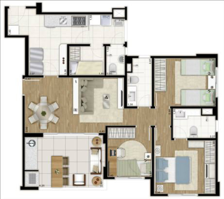 Apartamento à venda com 1 quarto, 63m² - Foto 5