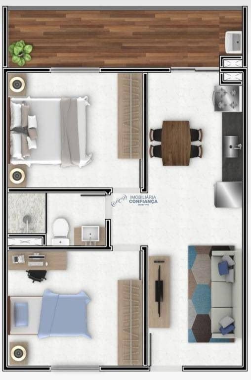 Apartamento à venda com 2 quartos, 47m² - Foto 8