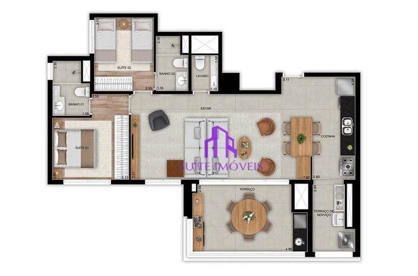 Apartamento à venda com 2 quartos, 75m² - Foto 30