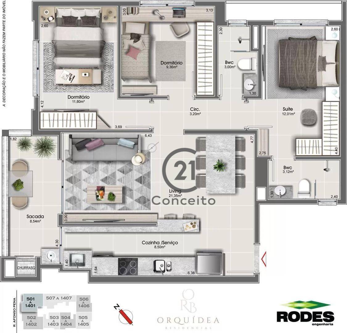 Apartamento à venda com 3 quartos, 92m² - Foto 13