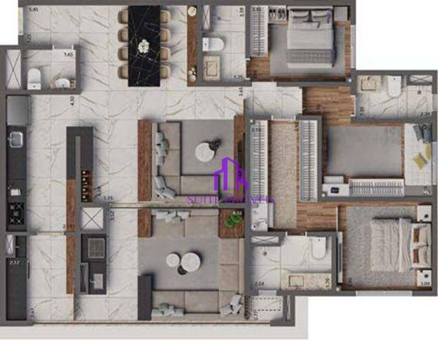 Apartamento à venda com 3 quartos, 125m² - Foto 38