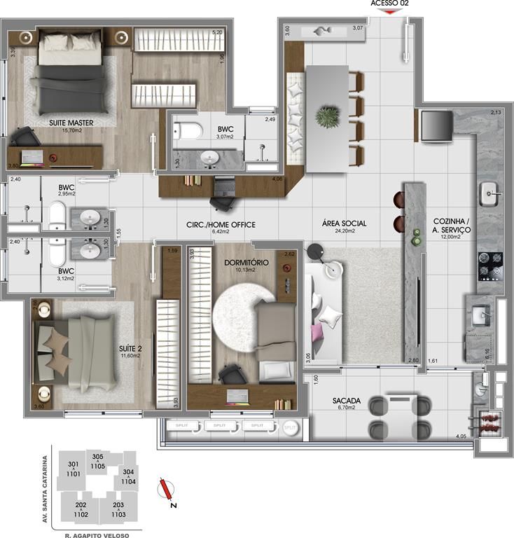 Apartamento à venda com 3 quartos, 109m² - Foto 14