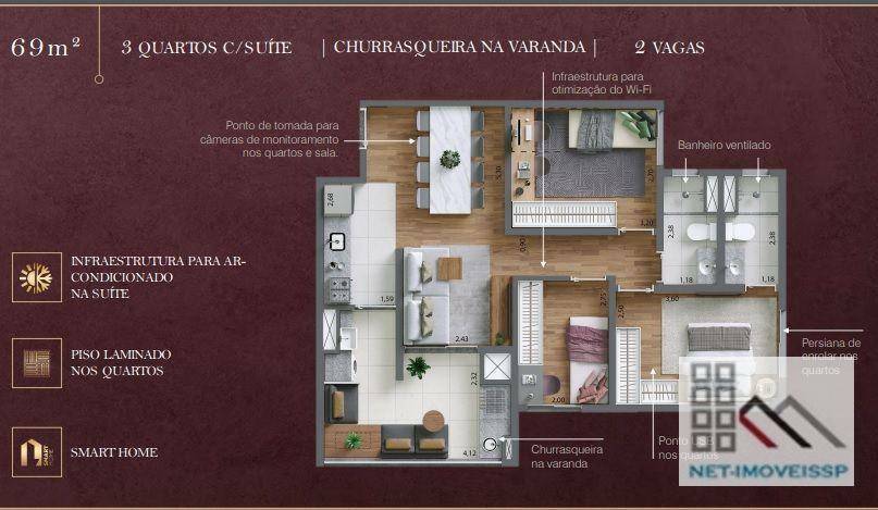 Apartamento à venda com 3 quartos, 69m² - Foto 14