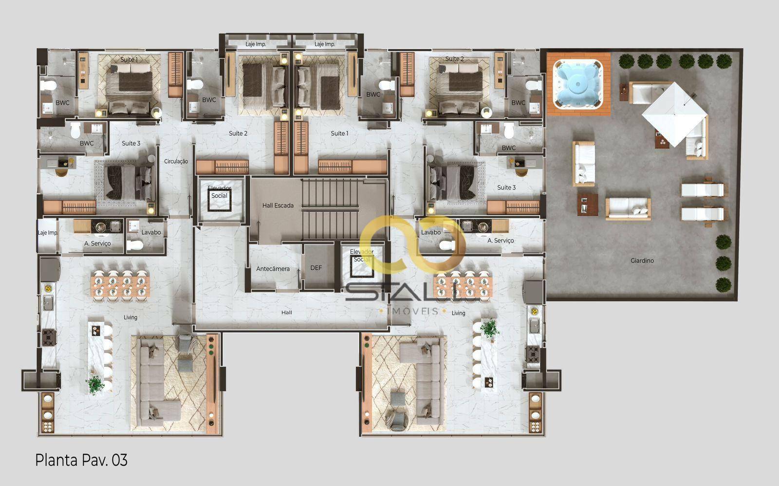 Apartamento à venda com 3 quartos, 127m² - Foto 4