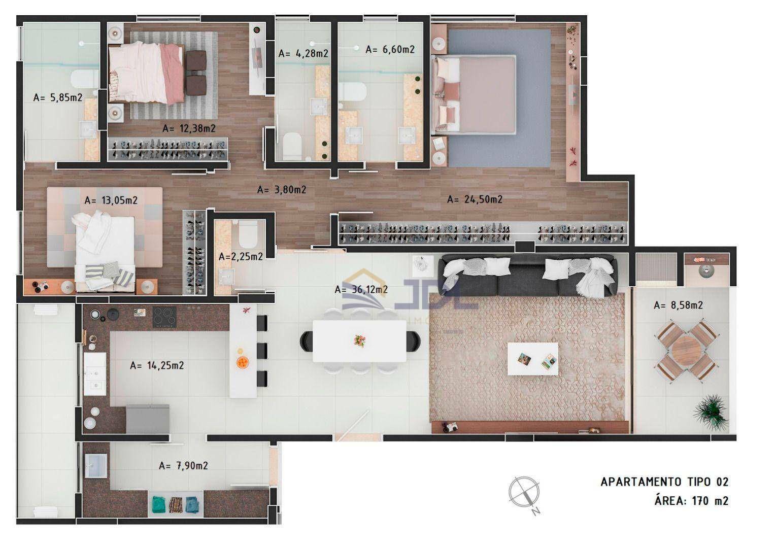 Apartamento à venda com 3 quartos, 170m² - Foto 36