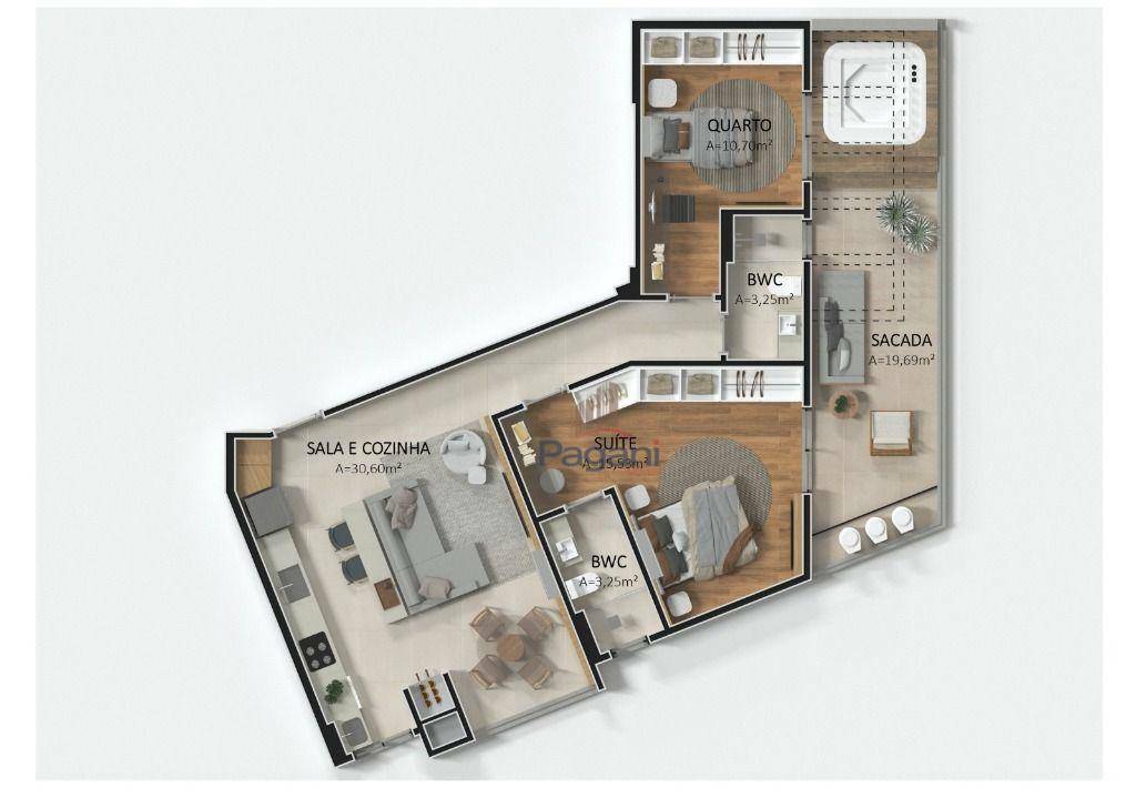 Apartamento à venda com 2 quartos, 71m² - Foto 4