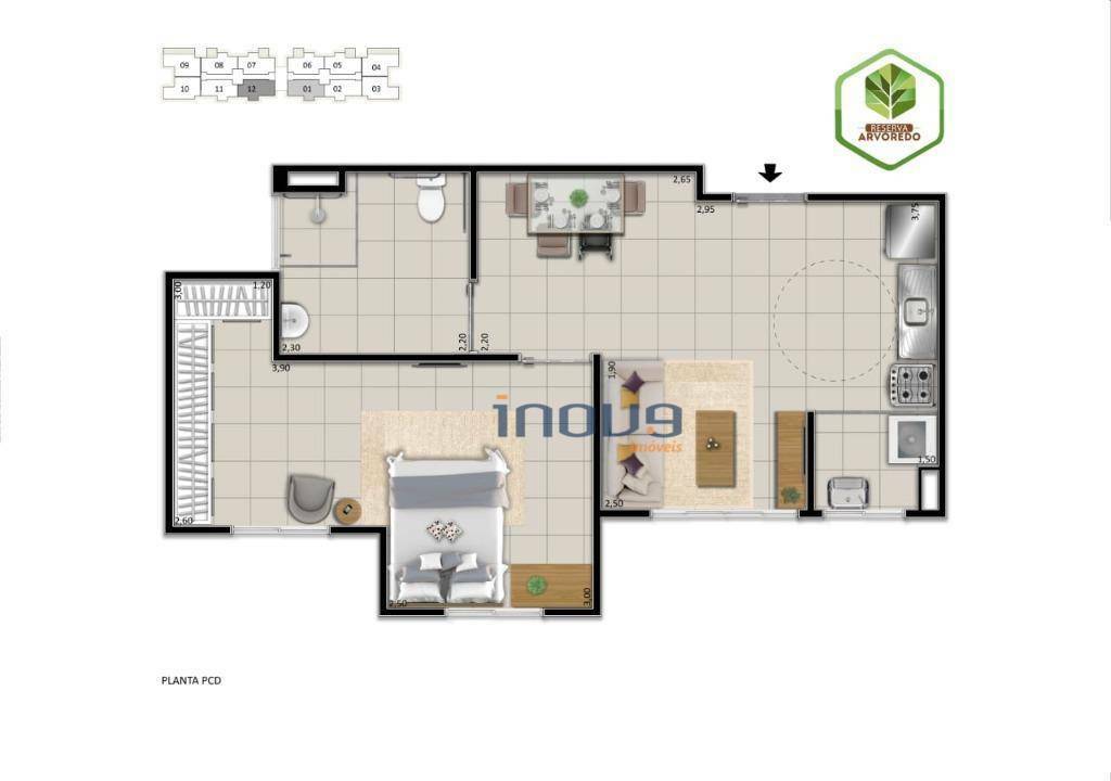 Apartamento à venda com 2 quartos, 45m² - Foto 21