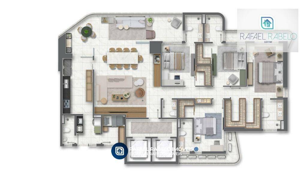 Apartamento à venda com 3 quartos, 174m² - Foto 22