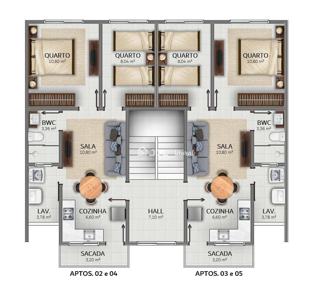 Apartamento à venda com 2 quartos, 46m² - Foto 3