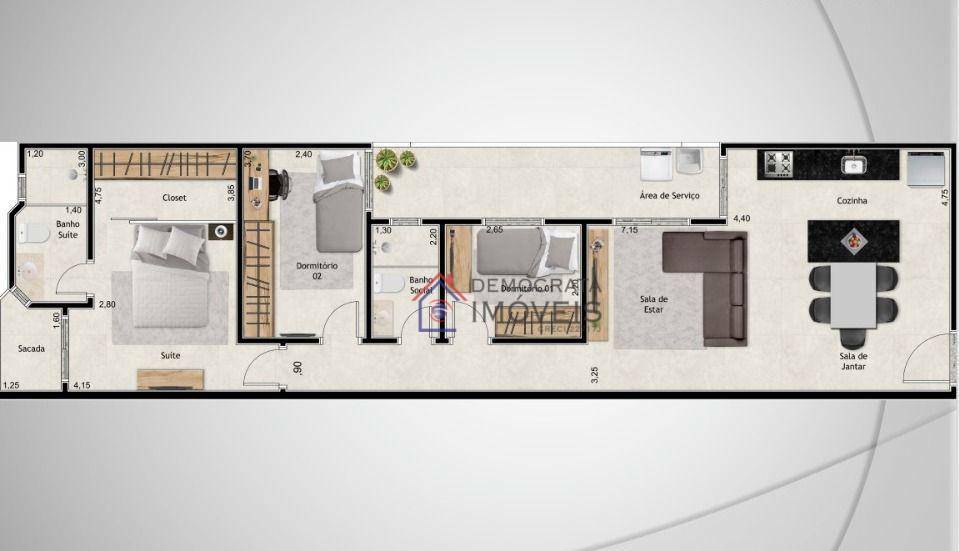 Apartamento à venda com 3 quartos, 83m² - Foto 1