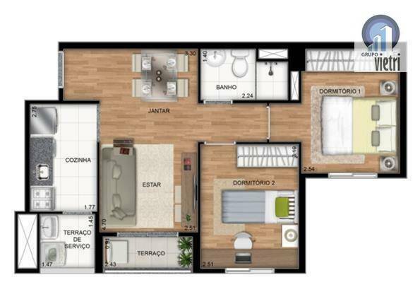 Apartamento à venda com 2 quartos - Foto 4