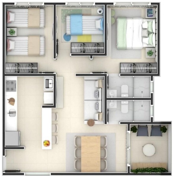 Apartamento à venda com 2 quartos, 54m² - Foto 6