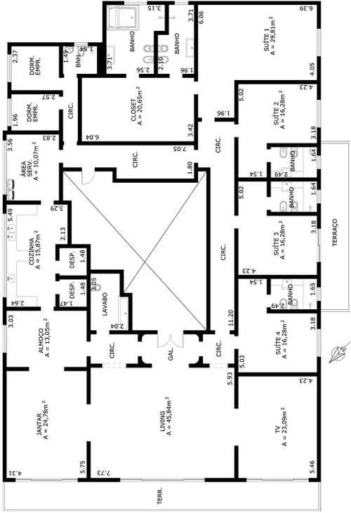 Apartamento à venda com 4 quartos, 827m² - Foto 3