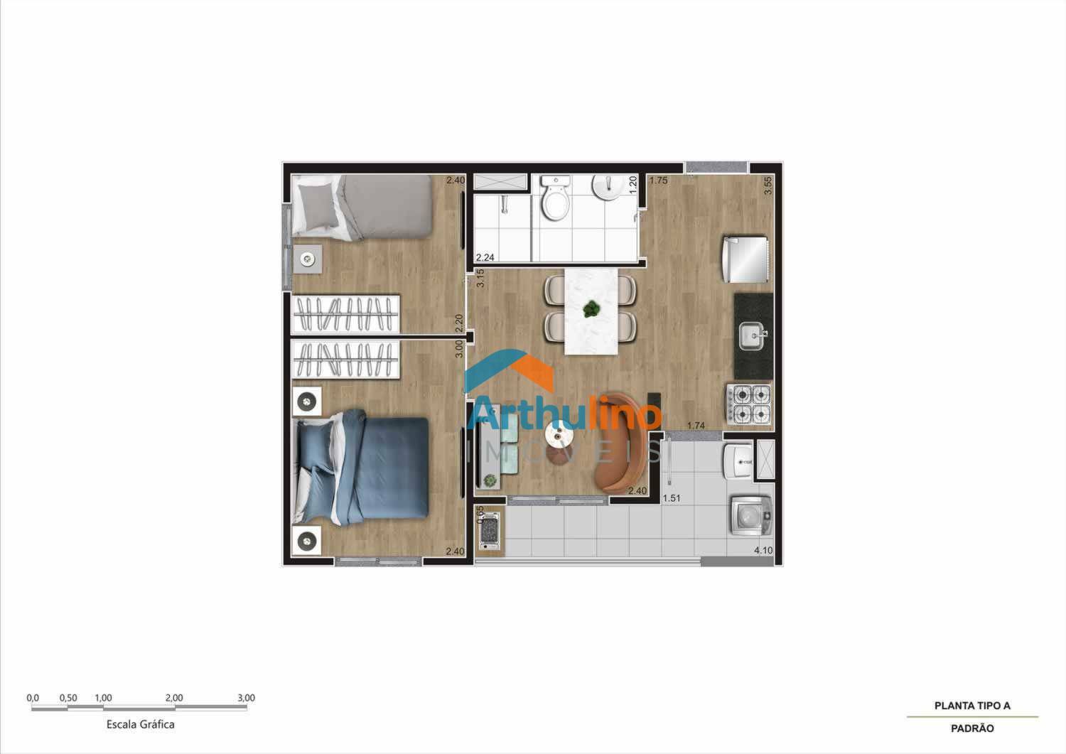 Apartamento à venda com 2 quartos, 39m² - Foto 28