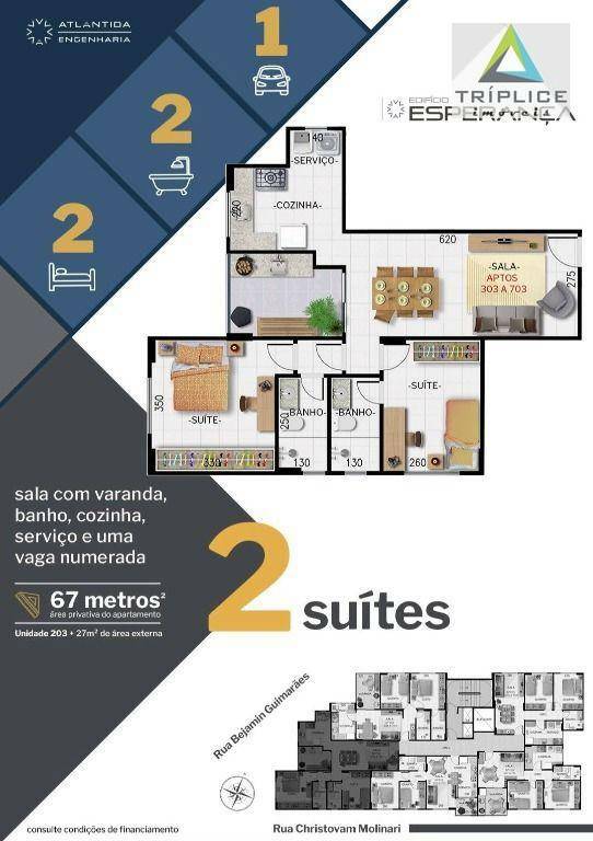 Apartamento à venda com 2 quartos, 62m² - Foto 9