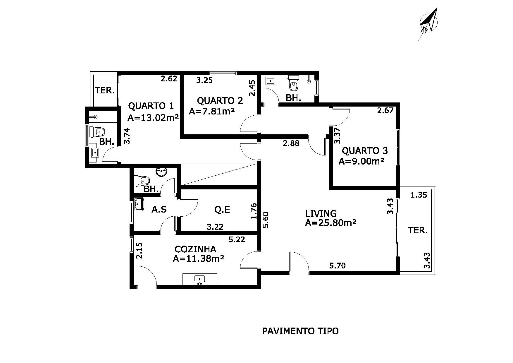 Apartamento à venda com 3 quartos, 158m² - Foto 5