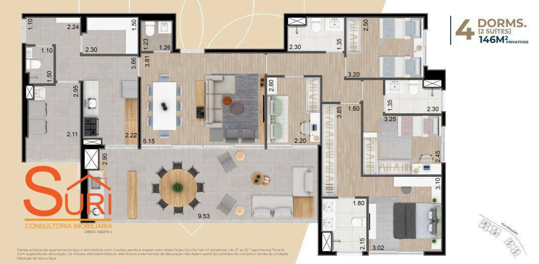 Apartamento à venda com 4 quartos, 146m² - Foto 22