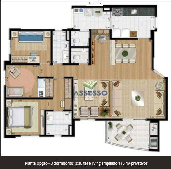 Apartamento para alugar com 3 quartos, 116m² - Foto 56
