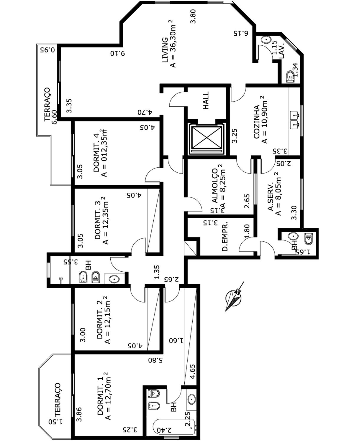 Apartamento à venda com 4 quartos, 412m² - Foto 6